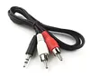 3.5mm to 2 RCA Audio Cable, Audio Auxiliary Adapter Stereo Splitter Cable AUX RCA Y Splitter for Home Theater, Mp3 Player/Phone Headphone Output to Home Audio System (5.9ft)