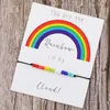 Rainbow Quotes Pulseras Regalos gay Regalos de San Valentín Pulsera con dijes LGBT Pride Pulsera para Mujeres Hombres Regalo Multicapa Wrap Beads Pulseras