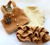 Vestuário para cães fashion feito à mão Jaqueta de lã engrossada flor vintage vestido de malha animal de estimação para inverno primavera241a