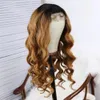 Ombre Blonde Color 1B27 13x6 Koronki Przód Ludzkich Włosów Peruki Bezklepowa Koronkowa Peruki Brazylijski Remy Body Wave Włosy z włosami