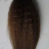 Bande dans les Extensions de cheveux humains couleur Pure crépus droite 40 pièces gros yaki adhésif Invisible peau trame bande Extension de cheveux