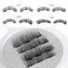 1 set full täckning trippel magnetiska falska ögonfransar mjuka kors långa handgjorda magnet ögonfransar förlängning skönhets makeup verktyg