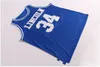 Custom Mens Jesus Shuttlesworth # 34 Lincoln Il a obtenu le jeu de jeu de basket-ball Blue 100% ED Basketball Jerseys