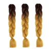 ombre color Braiding Hair synthetic Kanekalon Hair Crochet Braids Premium High Temperature Fiber hair free shipping