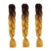 Ombre Färg Braiding Hair Synthetic Kanekalon Hårfärg Baids Premium Hög temperatur Fiber Hårfri frakt