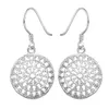 Boucles d'oreilles pendantes en argent sterling 925 de haute qualité ensemble de bijoux rond DFMSS202 tout nouveau collier en argent 925 direct usine