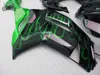 Kawasaki ZX6R 07 08 Ninja Yeşil Flames için Enjeksiyon Kalıplı Fairing Kiti Motosiklet Kaplamaları Parçaları ZX-6R 2007 2008 ZX 6R