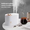 Ny H2O berg luftfuktare dubbel spray port ultraljud luft luftfuktare 1000ml stor kapacitet USB mini diffusor 3600mAh