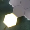 Hot Hexagonal LED Light Quantum Lampka Honeycomb Indicing Lampa Indukcyjna Ściana Dekoracyjna Lampa Z Ins Dotykać Light