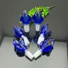 새로운 블루 코브라 버블 헤드 유리 봉 유리 흡연 파이프 물 파이프 오일 장비 그릇 버너