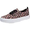 Plus velvet leopard canvas shoes female classic winter students Korean version wild women's Harajuku style winter