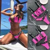 Sexy Bikinis Femmes Swimsuit 2019 Summer Low Taist Bathing Fssue Hollow Out Bandage Top Push Up Bikini Set Plus taille de maillot de bain xxl