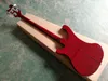 Chitarra di basso elettrica 4 stringhe rosse di fabbrica con cromo hardwaresneckthroubodycan essere personalizzato4265105