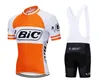 2024 Retro Bic orange Cycling Jersey Cycling Cycling Jerseys Short Summer Summer Dry Dry Cloth Mtb Ropa ciclismo B16