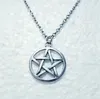 Europa i Ameryka Unisex Protection Naszyjniki Pentagram Pentagal Amulet Wisiorek Naszyjnik Wicca Witchcraft Goth Supernatural Jewelry 548