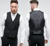 Black Men Suit Groom Vests Casual Sleeveless Wedding Groomsmen V Neck Business Men Suit Vest Foviva Style