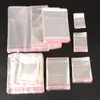 Storage Bags Clear Self Adhesive Seal Plastic Packaging Bag Resealable Cellophane OPP Poly Bags Gift Bags