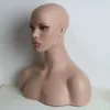 YNF019 Female Realistic Fiberglass Mannequin Head Bust For Wig Jewelry And Hat Display6332954