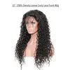 150% Density 360 Lace Frontal Wig Deep Wave Curly for Black Women pre plucked 360 lace wig brazilian hair 14inch