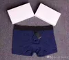 Cuecas boxers de algodão respiráveis luxuosas cintura justa roupa íntima masculina de grife