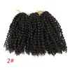 Lans 8 tum kort Marlybob virkning hår afro kinky lockigt syntetiskt hårförlängningar ls05