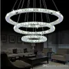 현대 K9 LED Crystal Chandeliers Circle Ring Roms Romm 식당 Dedroom을위한 Crystal Pendant Light