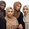 Partihandel Bubbla Plain Scarf Bomull Scarves Fransar Kvinnor Mjuk Solid Hijab Populär ljuddämpare Sjalar Big Pashmina Wrap Hijab Scarves 55 färger