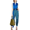 Womens V-Neck Tracksuits Fashion Trend Sleeveless Tops High Waist Lace Up Harem Pants Two Piece Sets Designer Female Spring Casual Suits