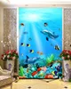 Custom 3D Exquisite Underwater World Fish Dolphins 3D Wallpaper Indoor Porch Background Wall Decoration Mural Wallpaper
