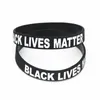 Black Lives Matter Silicone Wristband I CAN'T BREATHE Black Silicone Rubber Bracelet & Bangles For Men Women Gifts Party Favor RRA3133