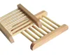 100st naturlig bambu trä tvålrätt trä tvålfack hållare lagring tvål rack tallrik behållare för bad dusch badrum wcw601