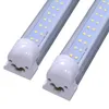 LED Tube Jesled Double Row T8 مصابيح أنبوب متكاملة غطاء حليبي حليبي 1 قدمًا 2ft 3ft 5ft 6ft 8ft 3000k 4000k