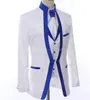 2022 White Paisley Classic Wedding Groom Suit for Men Wedding Tuxedos Groomsmen Best Man Suit (Jacket Pants Vest)