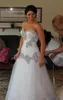 2024 Klassieke Pnina Tornai Zeemeermin Trouwjurken Sweetheart Bruidsjurken Bling Bling Tule Kralen Lace Up Sweep Trein Trouwjurk 94