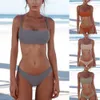 Womail 2018 été femmes solide Bikini ensemble push-up non rembourré soutien-gorge maillot de bain Triangle baigneur costume maillot de bain monokini