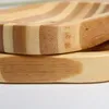 Naturliga bambu Woodens Tvål Skål Tvålfackhållare Storage Soap Rack Plate Box Container för baddusch Badrum K575