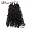 Pre Bond Fusion Hair Extension Keratin Spets Curly Hair Extension 100% Remy Human Hair 12-24INCH Fabriksutlopp Billiga