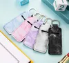 Neoprene Chapstick Holder Lipstick Cases Cover Portable Balm Holders Marble Style Key chain RTS Key rings Party Gifts VV98