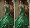 Luxury Sexy Mermaid Prom Klänningar Sweetheart Rhinestone Beaded Pagant Party Evening Kappor Lång Special Occasion Dress Robe Vestidos