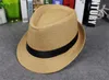 2019 Mode Mannen Dames Straw Hoeden Zachte Fedora Panama Hoeden Outdoor Stingy Brim Caps 8 Kleuren