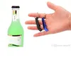 Nieuwste topkwaliteit sleutelhangers bierflesopener kleine drank ring klauw bar pocket tool fles openers gratis gravure logo 1000pcs