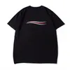Ademend Korte balencaigaly Losse balencigaly Mannelijke Heren T-Shirt Casual Ronde Hals Print Mouw Creatieve Tee nieuwste T-Shirt Solid