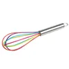 2019 Kitchen Egg Frother Milk Beater Blender Colorful Silicone Balloon Wire Whisk Stainless Steel Whisk Mixer Kitchen Utensils