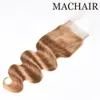 Couleur 27 Bundles de cheveux malaisiens avec fermeture Bundles de vague de corps blond miel avec fermeture Bundle de cheveux humains raides malaisiens bon marché9493715