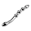 Male Stainless steel anal plug butt beads G Spot Wand male prostate Massage Stick Double dildo vagina sex toys for man woman Y200421