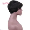 Humanos Cabelo Sem Capless Wigs Olha Penteados Reais Para Cabelo Médio Comprimento Mulheres Perucas Pretas Mix Vermelho Bangs Black Marley Wigs Brasileiro