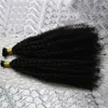 Mongolian Afro Kinky Curly Hair 2st Inga Weft Peruvian Hair Bundles 200g Mänskligt hår för flätning Bulk Ingen bilaga