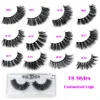 3D Mink Eyelashes Extensiones individuales de pestañas 3D Logotipo privado Logotipo de empaque de ojo personalizado Caja de empaquetado False Mink Mink Eye Lash6380161