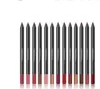 Partihandel Nya Hot Fashion Lipstick Pencil Women's Professional Lipliner Vattentät Läppfodral Penna 13 Färger Makeup Tools