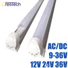 DC AC 9-36V 4ft LED-buisverlichting T8 18W Dubbele rij geïntegreerd 12V 36V LED-koelerverlichting 3000K 4000K 6000K 24V fluorescentielampen